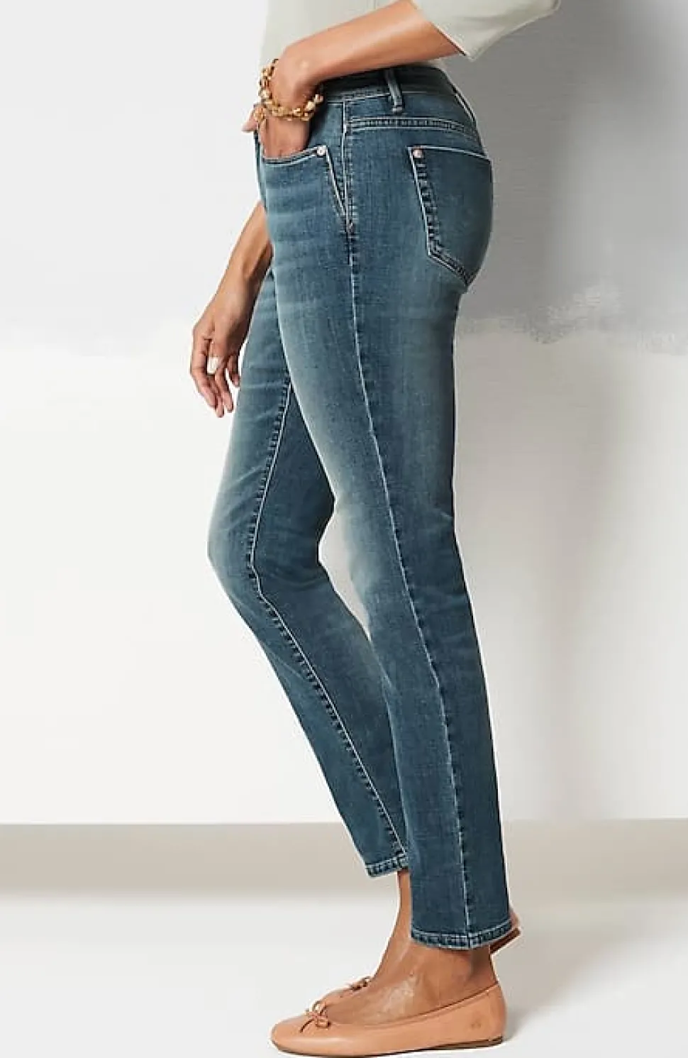 Authentic Fit Slim-Leg Jeans | Jjill