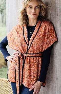 Belted Quilted Ruana | Jjill