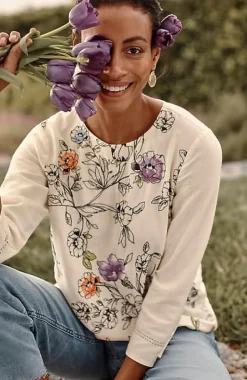 Botanical Gardens Embroidered Top | Jjill