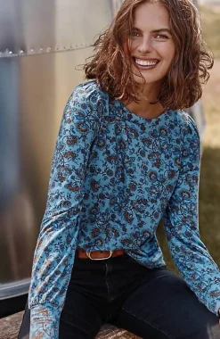 Buttoned-Back Cuffed Blouse | Jjill