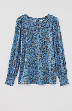 Buttoned-Back Cuffed Blouse | Jjill