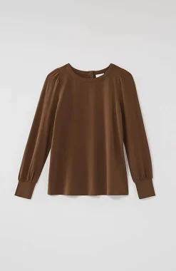 Buttoned-Back Cuffed Blouse | Jjill