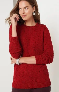 Buttoned-Shoulder Pullover Sweater | Jjill