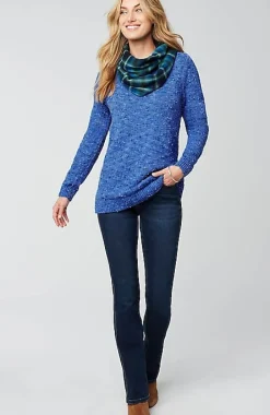Buttoned-Shoulder Pullover Sweater | Jjill