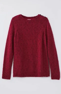 Buttoned-Shoulder Pullover Sweater | Jjill