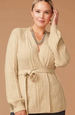Cabled Wrap Cardi | Jjill