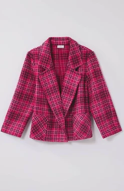 Chenille Plaid Swing Jacket | Jjill
