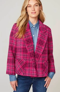 Chenille Plaid Swing Jacket | Jjill