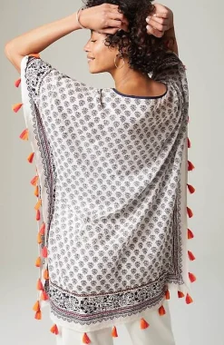Cinched Poncho With Tassels | Jjill