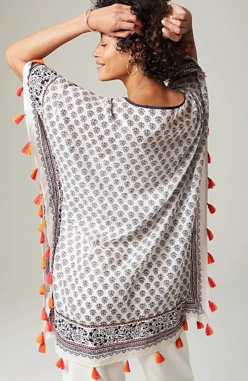 Cinched Poncho With Tassels | Jjill