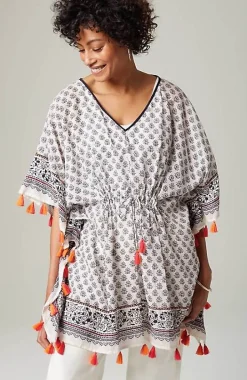 Cinched Poncho With Tassels | Jjill
