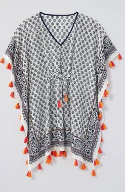 Cinched Poncho With Tassels | Jjill