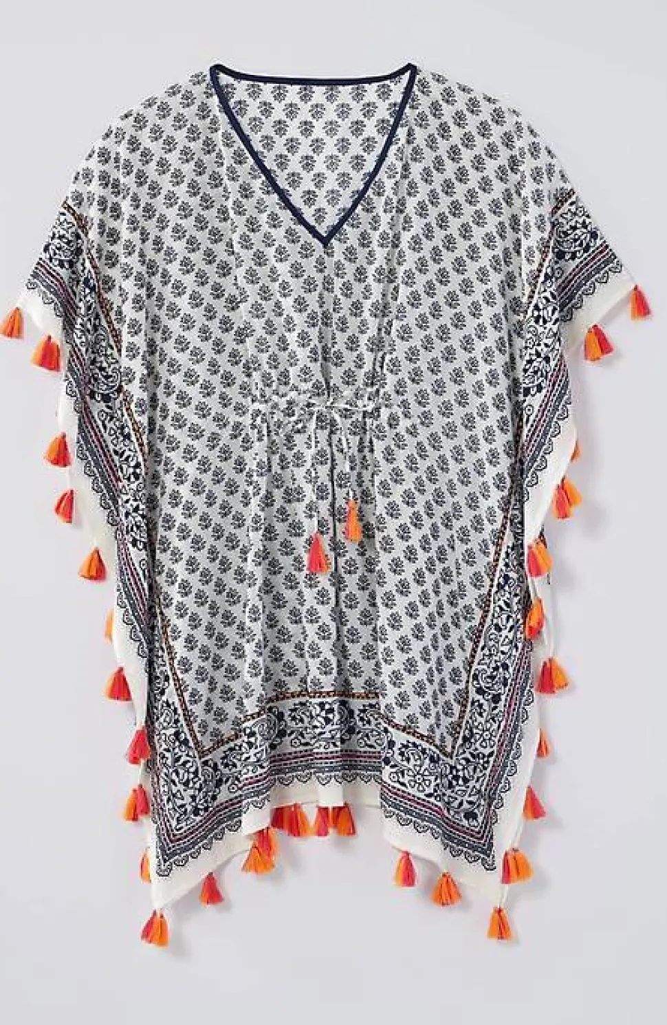 Cinched Poncho With Tassels | Jjill