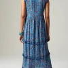 Coastal Ruffled Midi Dress | Jjill