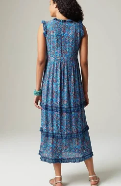 Coastal Ruffled Midi Dress | Jjill