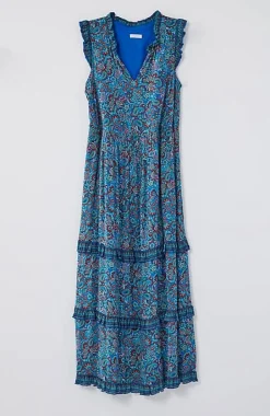 Coastal Ruffled Midi Dress | Jjill