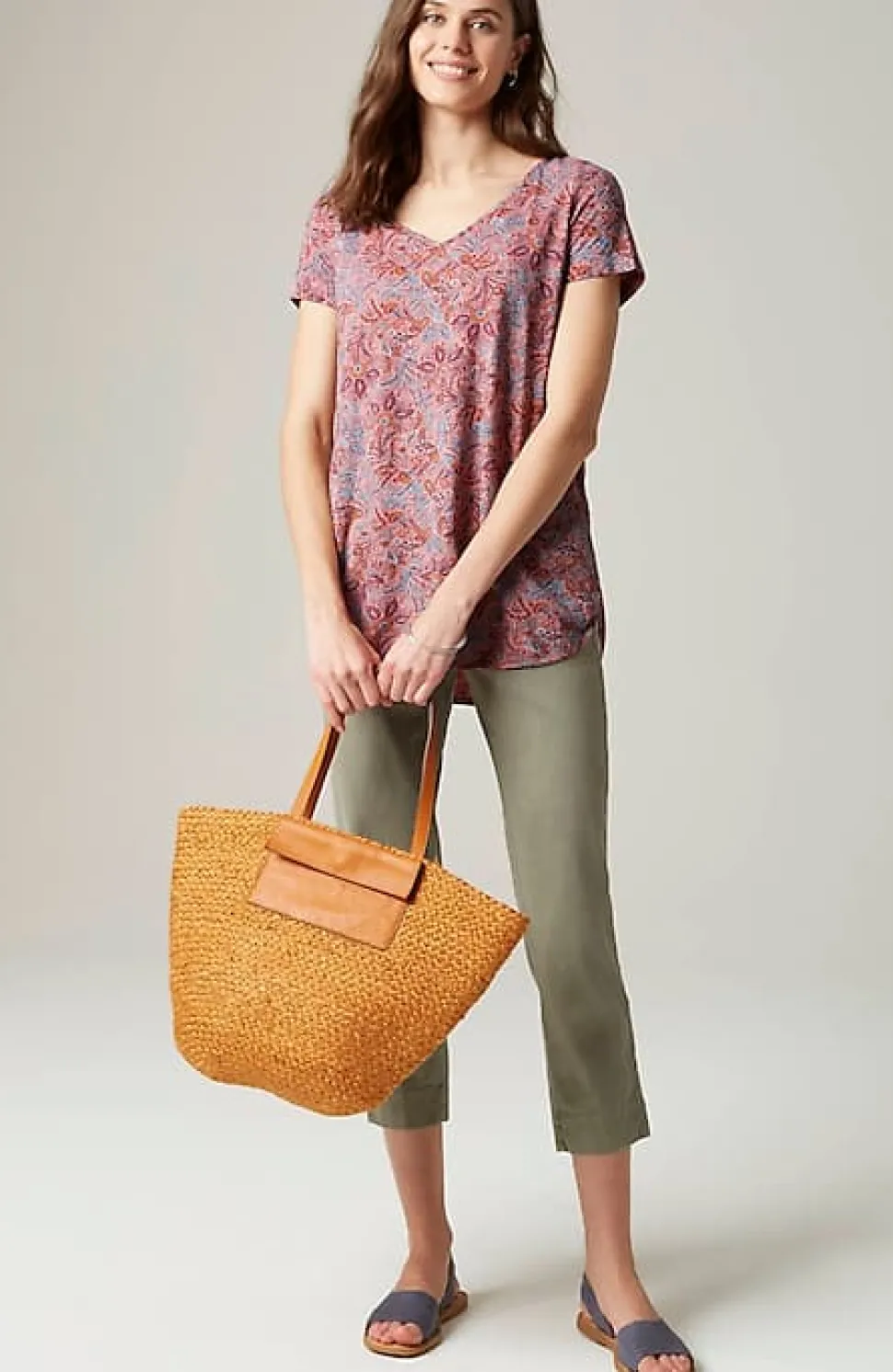 Cotton And Tencel Modal Shirttail Tunic | Jjill