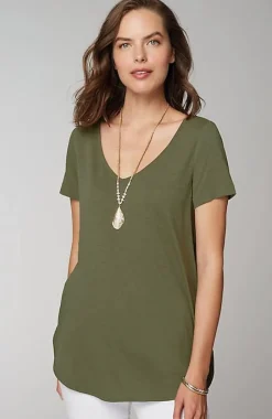 Cotton And Tencel Modal Shirttail Tunic | Jjill