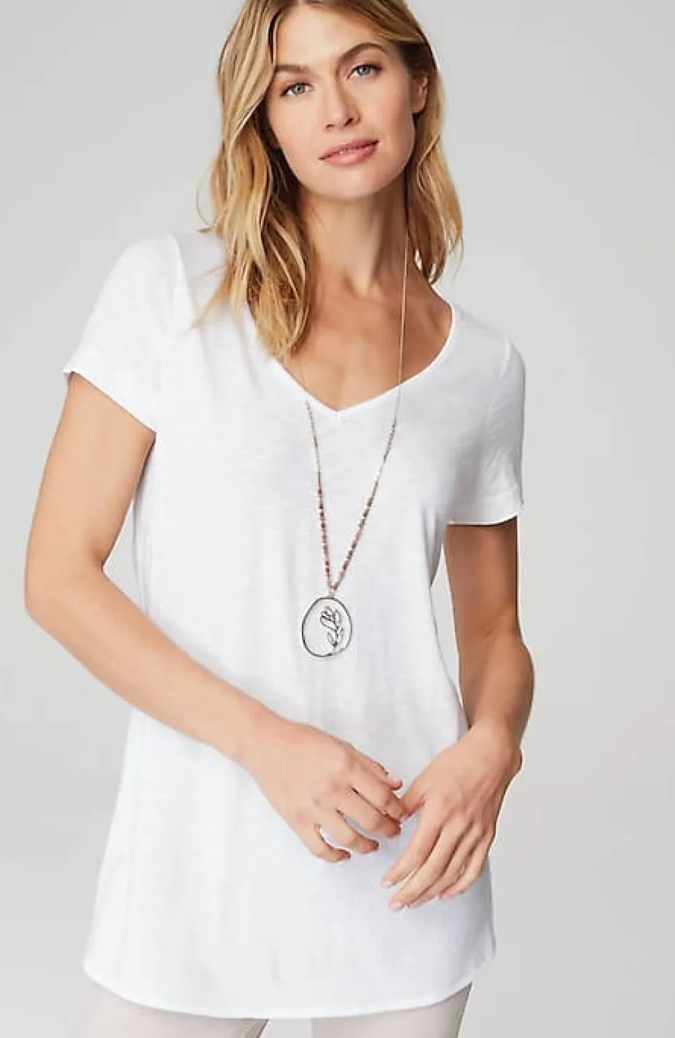 Cotton And Tencel Modal Shirttail Tunic | Jjill