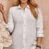 Cotton-Gauze Split-Hem Tunic | Jjill