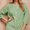 Cotton-Gauze Striped Button-Front Top | Jjill