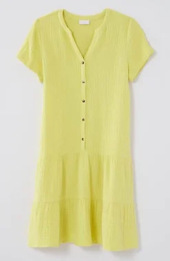 Cotton-Gauze Tiered Dress | Jjill