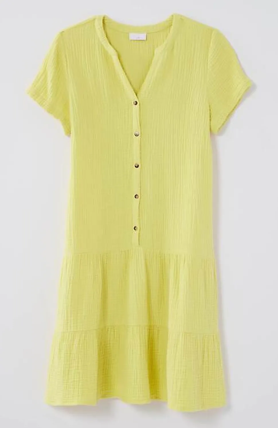 Cotton-Gauze Tiered Dress | Jjill