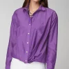 Cotton-Silk Twist-Front Top | Jjill