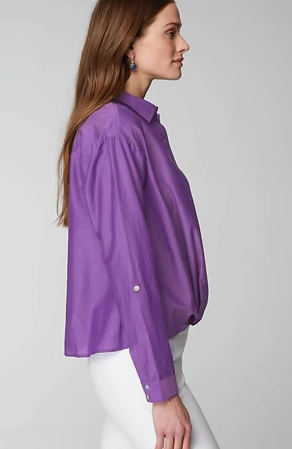 Cotton-Silk Twist-Front Top | Jjill