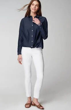 Cotton-Silk Twist-Front Top | Jjill
