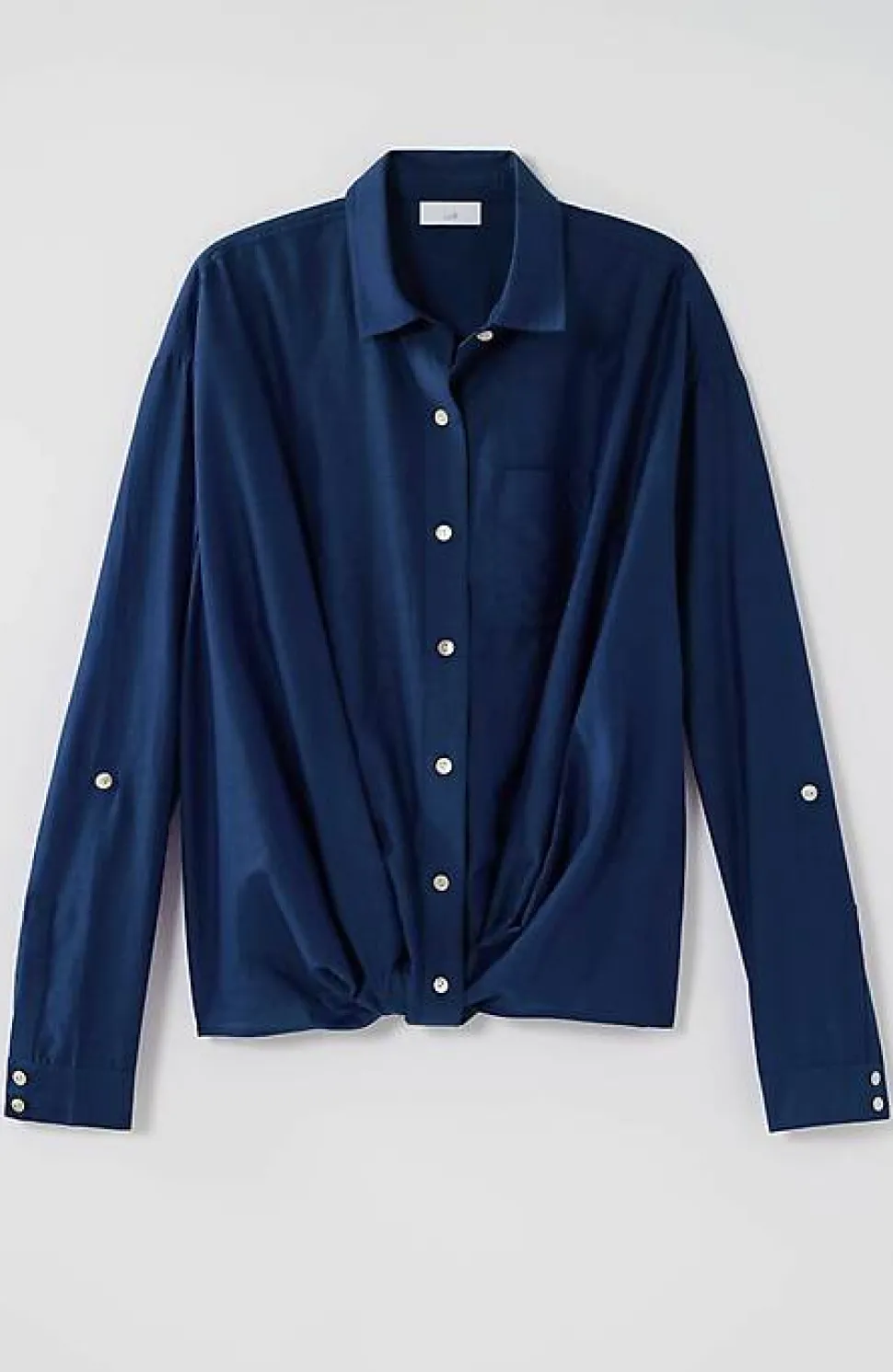 Cotton-Silk Twist-Front Top | Jjill