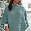 Cozy Cable-Knit Asymmetric Poncho | Jjill