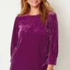 Crushed-Velvet A-Line Top | Jjill