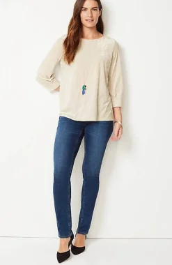 Crushed-Velvet A-Line Top | Jjill