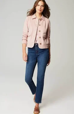 Curved-Hem Denim Jacket | Jjill