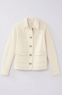 Curved-Hem Denim Jacket | Jjill