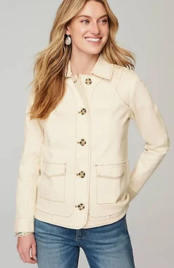 Curved-Hem Denim Jacket | Jjill