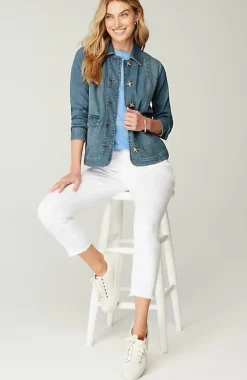 Curved-Hem Denim Jacket | Jjill