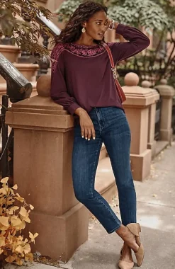 Curvy-Fit Slim-Leg Jeans | Jjill