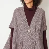 Darted Plaid Peplum Cape | Jjill