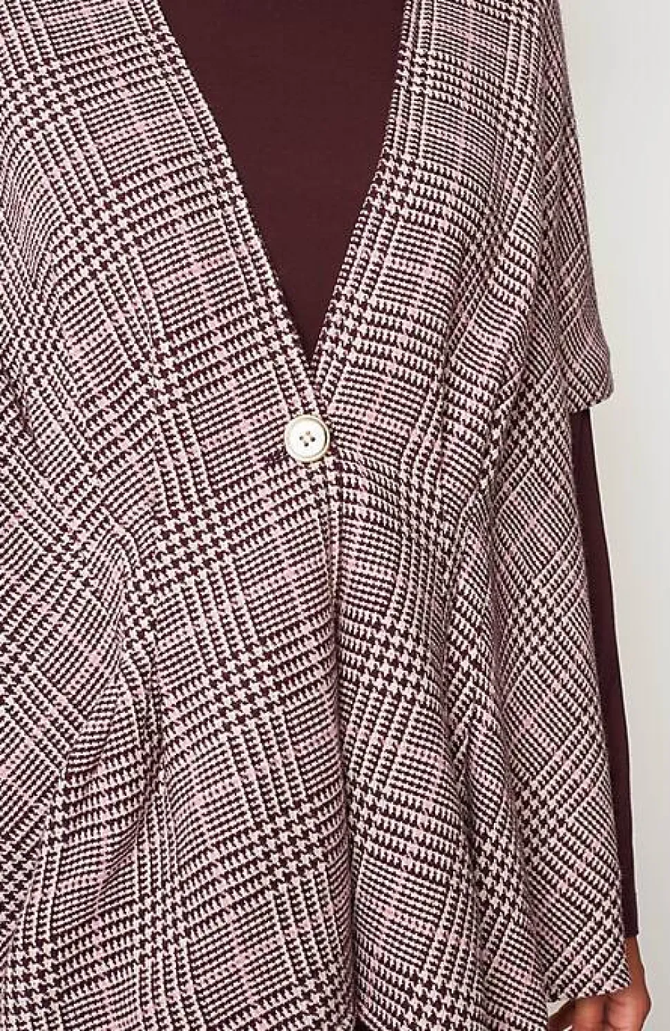 Darted Plaid Peplum Cape | Jjill