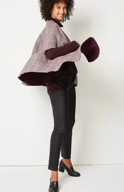 Darted Plaid Peplum Cape | Jjill