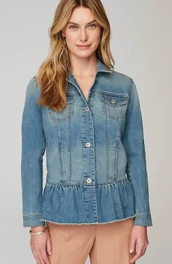 Denim Peplum Jacket | Jjill