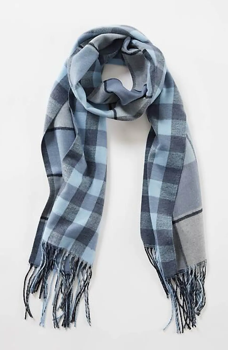 Double-Face Reversible Plaid Mix Scarf | Jjill