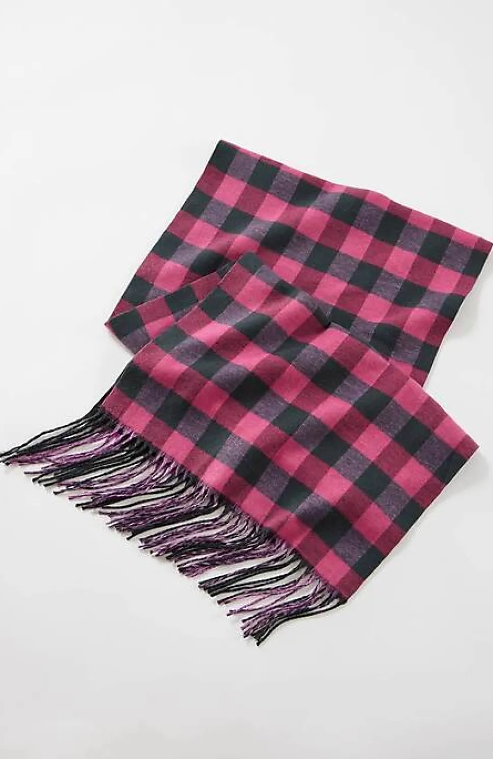 Double-Face Reversible Plaid Mix Scarf | Jjill