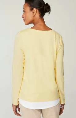 Double-Layer Scoop-Neck Tee | Jjill