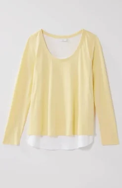 Double-Layer Scoop-Neck Tee | Jjill
