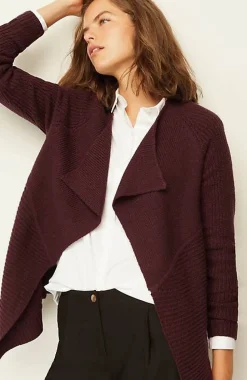 Draped-Front Textured Cardi | Jjill