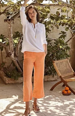 Easy Linen Wide-Leg Crops | Jjill