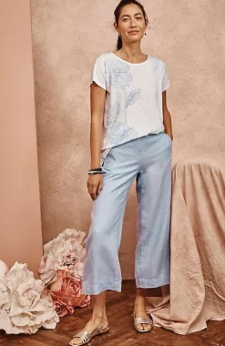 Easy Linen Wide-Leg Crops | Jjill